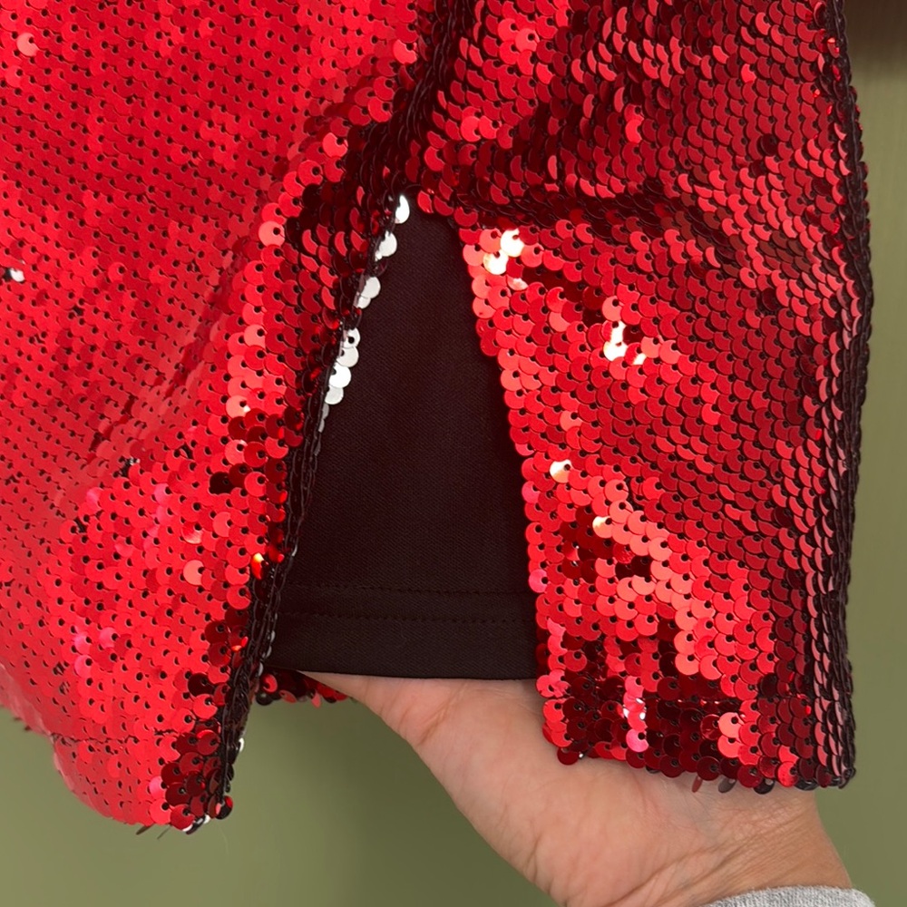 Superdown Red Sequin Mini Dress - image 2